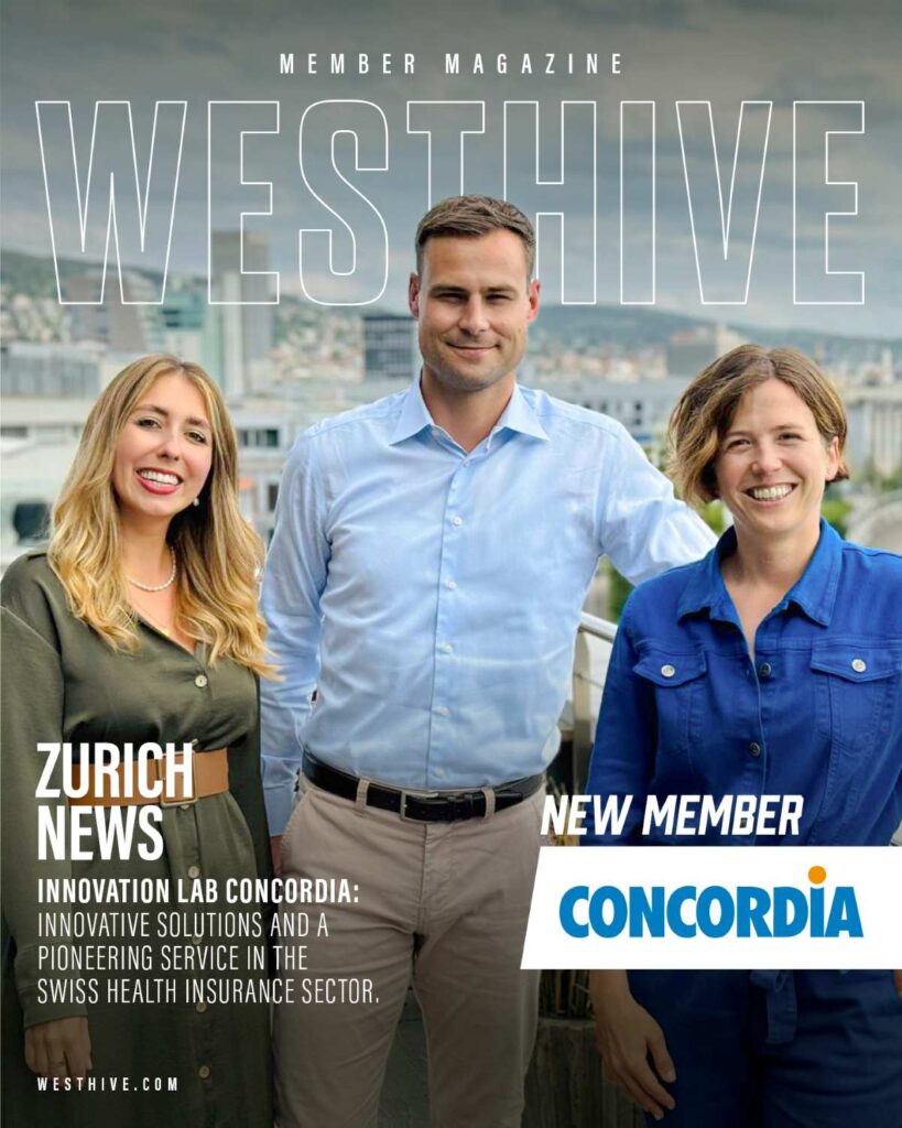 The Team of Concordia at the Coworking Space at Westhive Zurich Hardturm