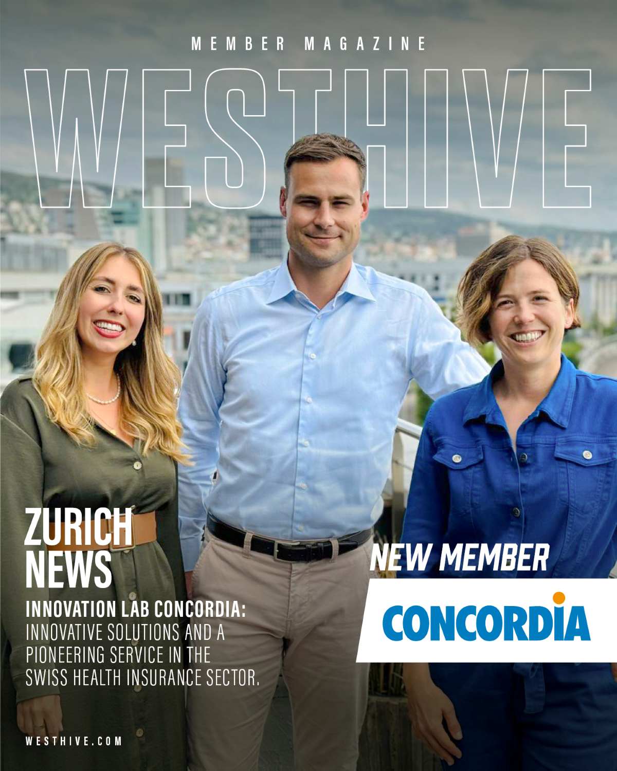 The Team of Concordia at the Coworking Space at Westhive Zurich Hardturm