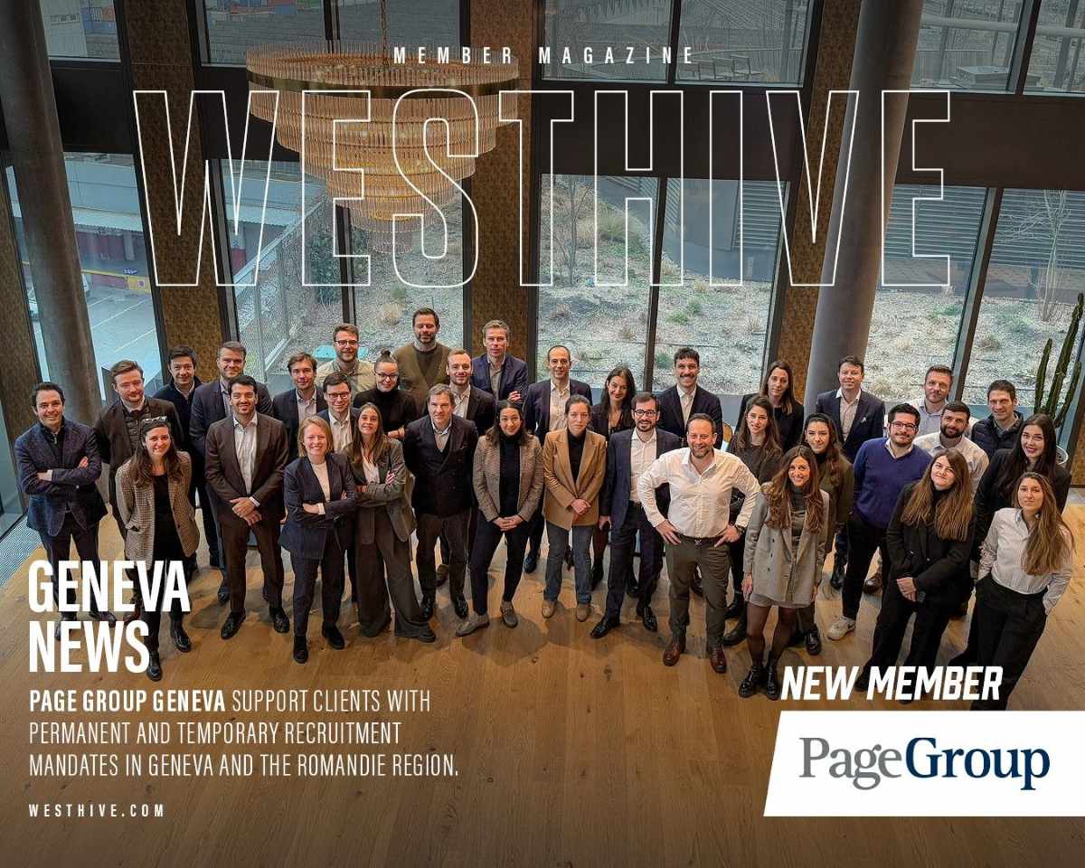 Das Team von Page Group im Coworking Space von Westhive in Genf