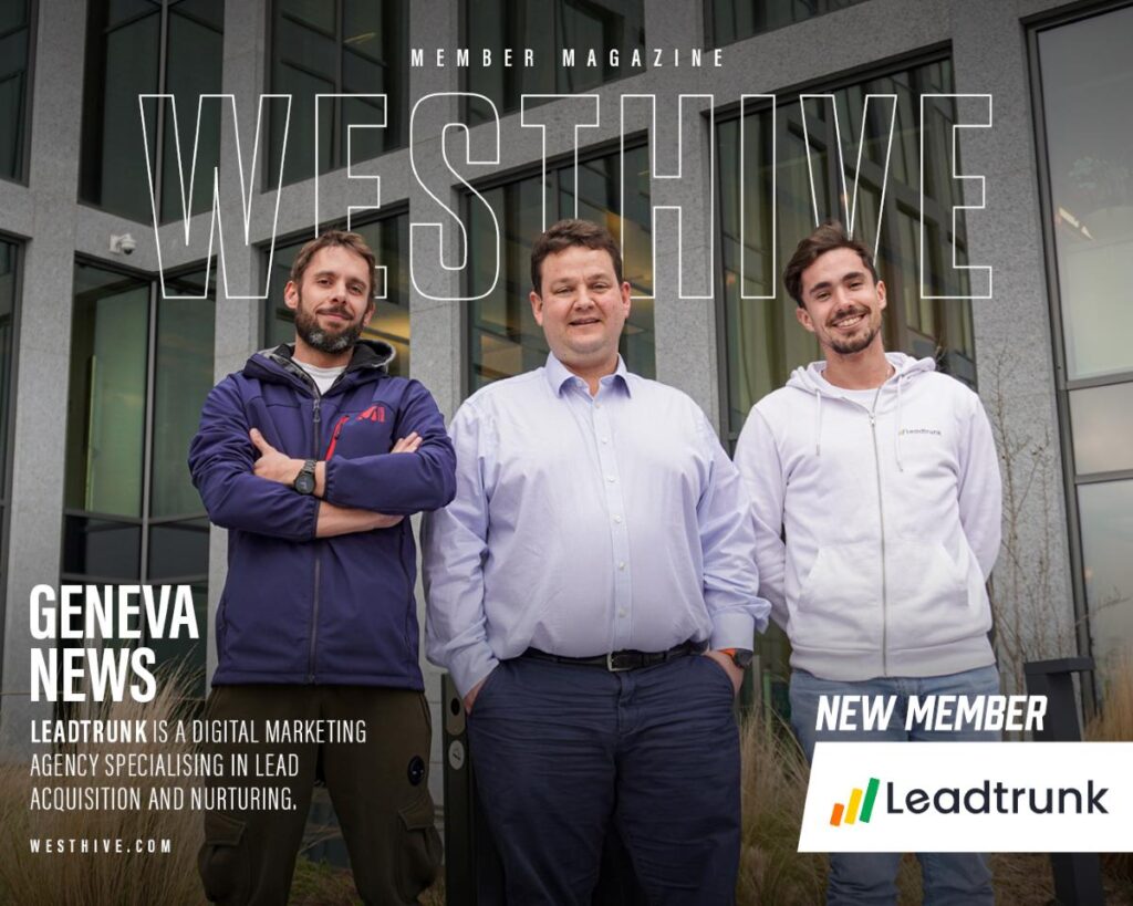 Das Team von Leadtrunk SA im Coworking Space von Westhive in Genfe