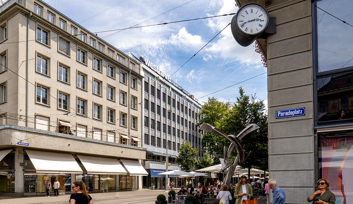 Aussenansicht des Westhive Zürich Paradeplatz
