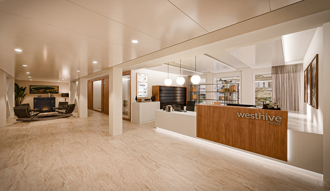 Moderne, helle Bürolandschaft