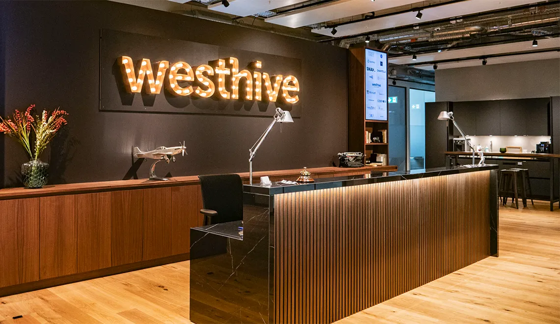 Reception desk at Westhive Geneva Pont-Rouge
