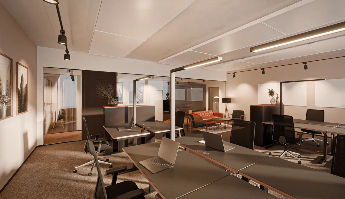 Team Office im Westhive Zürich Altstetten (Rendering)