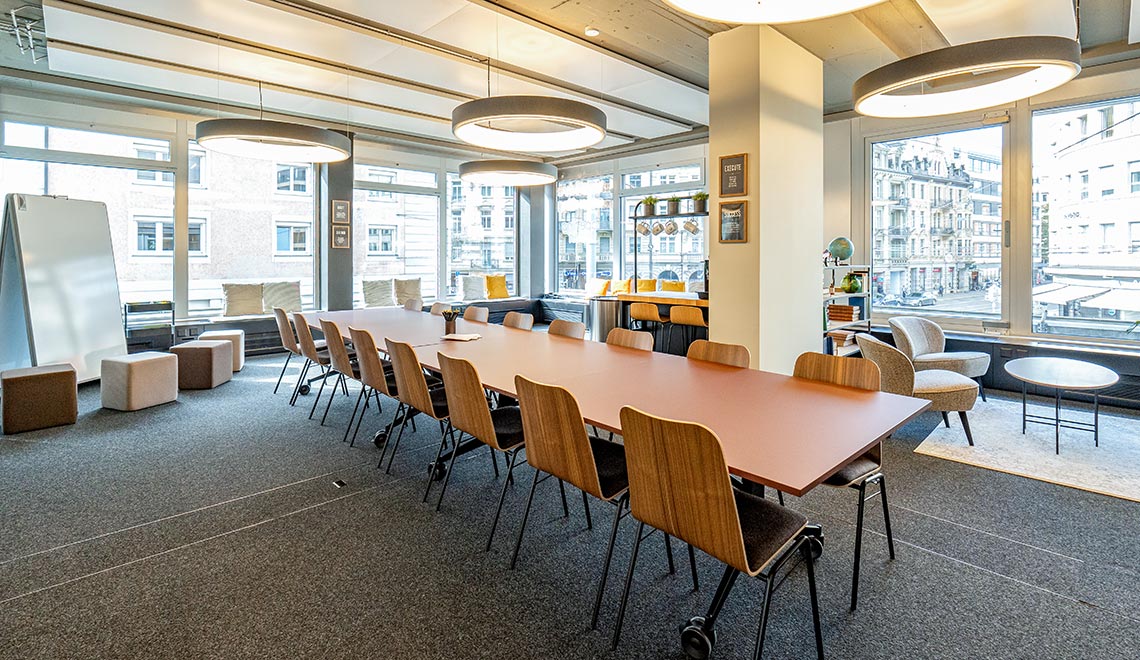 Workshop-Raum «Master Plan» im Westhive Zürich Bleicherweg