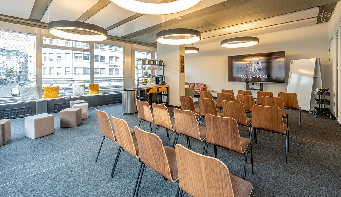 Workshop-Raum «Master Plan» im Westhive Zürich Bleicherweg