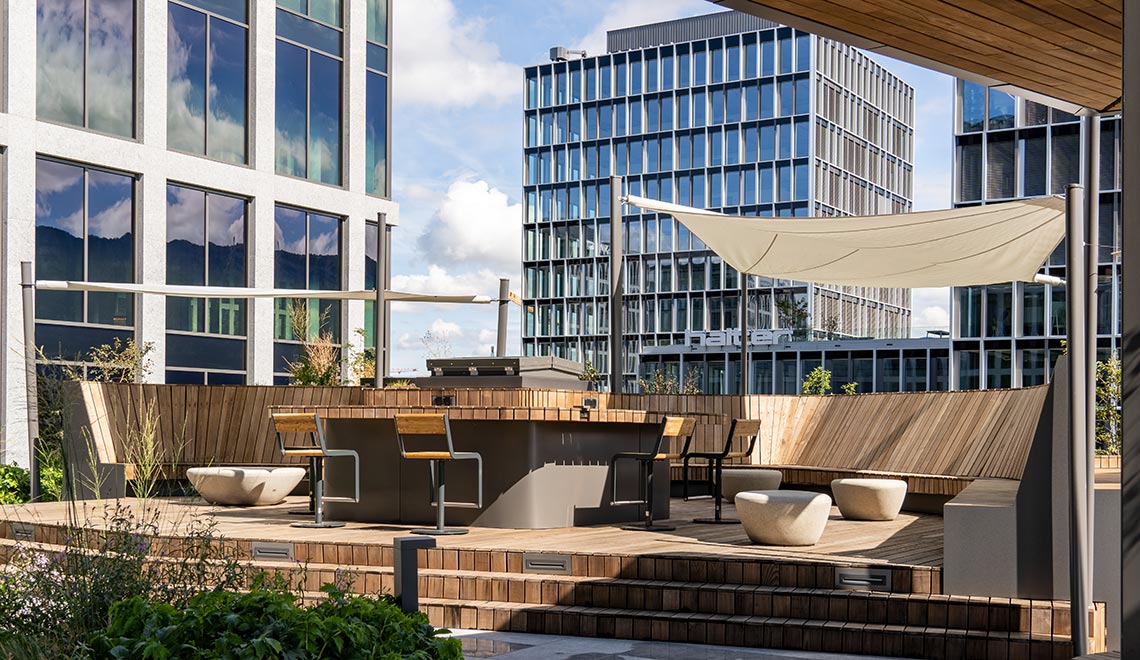 Terrasse spectaculaire sur le toit au 6ème étage