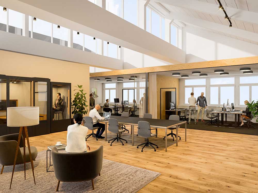 Rendering des Westhive Zug Tech Cluster